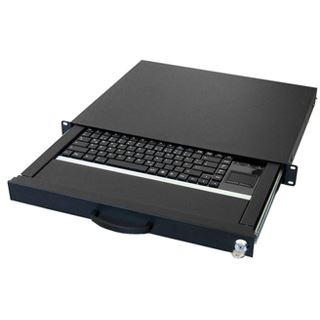 Aixcase 48.3cm Tastaturschublade 1HE US USB Touchp. schwarz