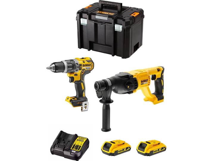 Kit DeWALT DWK209 (DCD796 + DCH133 + 2 x 2.0 Ah + DCB107 + TSTAK VI)