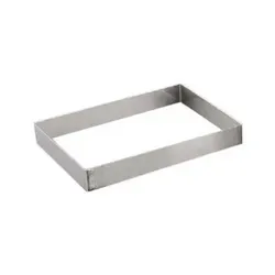 Rechteckiges Edelstahlband cm 30x40x5h X423040