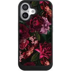 Nivocase Hülle für Apple iPhone 17 Handyhülle NIVOcore Case Schwarz Blumen Blüte Rose (Apple iPhone 17), Smartphone Hülle, Schwarz
