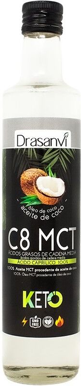 Drasanvi Aceite MCT coco puro 100% C8 500 ml