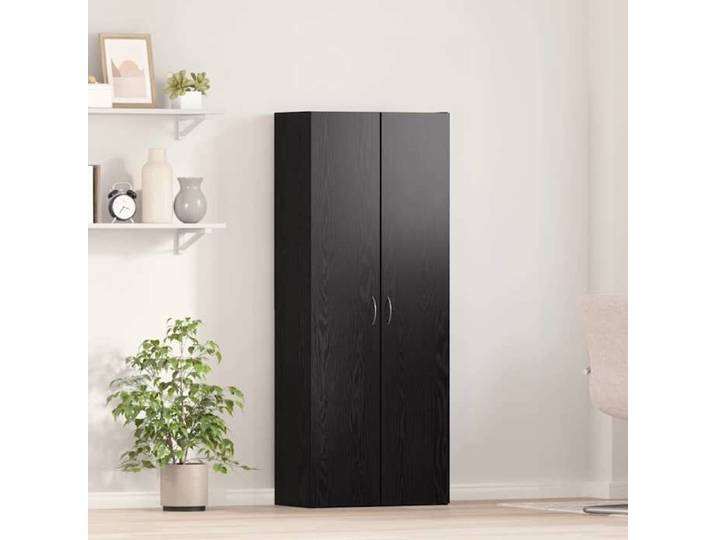 NEW 2026  Cabinet de Bureau MODERNE - ARMOIRE DE BUREAU - avec étagère Chêne noir 70x32x77.5 cm L4509
