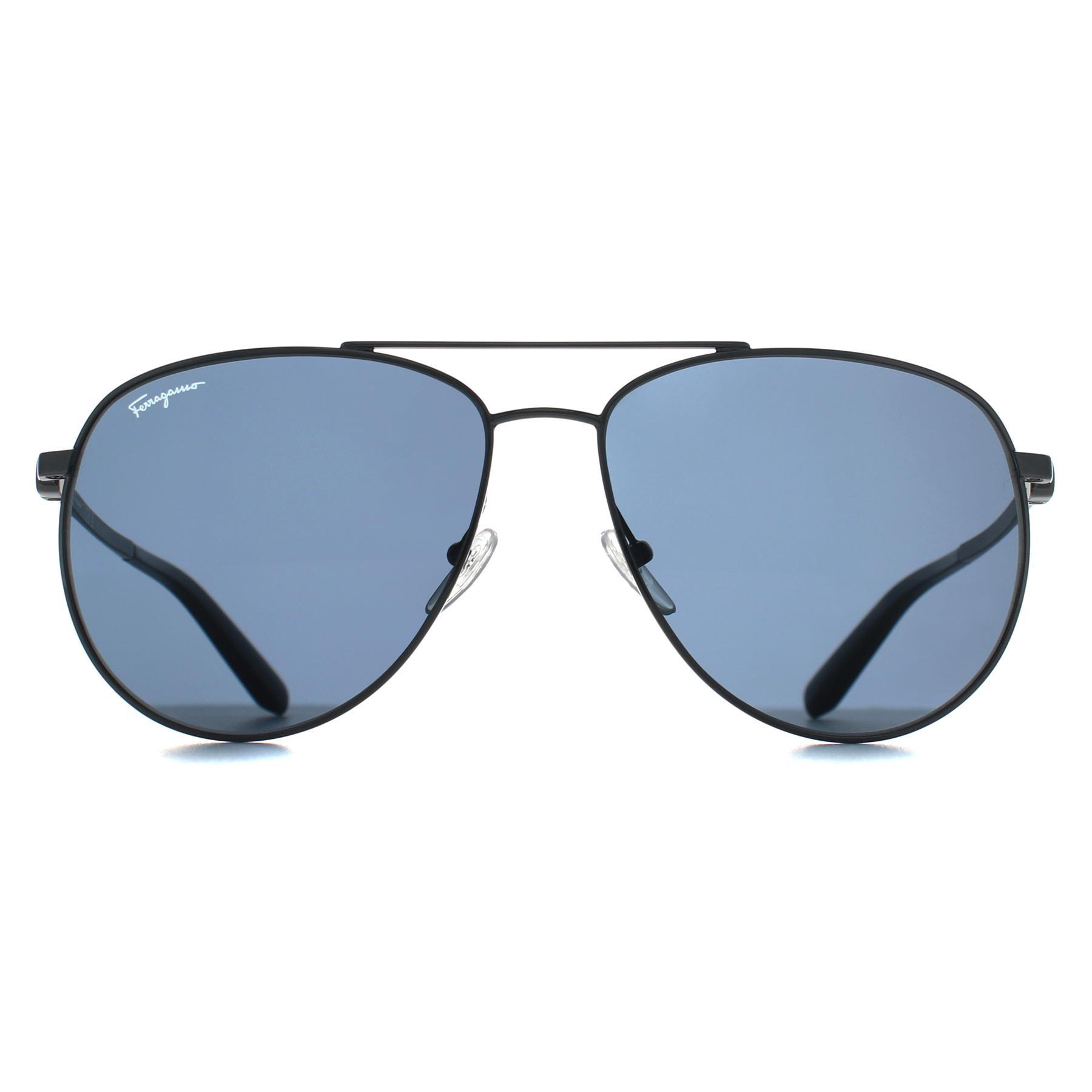 Salvatore Ferragamo SF157S 015 dunkle Sonnenbrille aus Rotguss blau