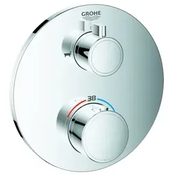 Thermostat-Wannenbatterie Grohtherm 24077, mit integrierter 2-Wege-Umstellung, Fertigmontageset für Rapido SmartBox