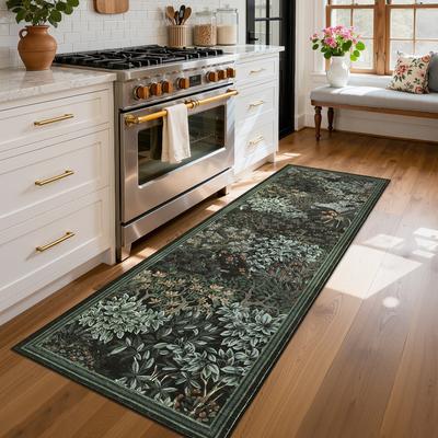 Garvee Forest Botanical Washable Soft Area Rug for Living Room