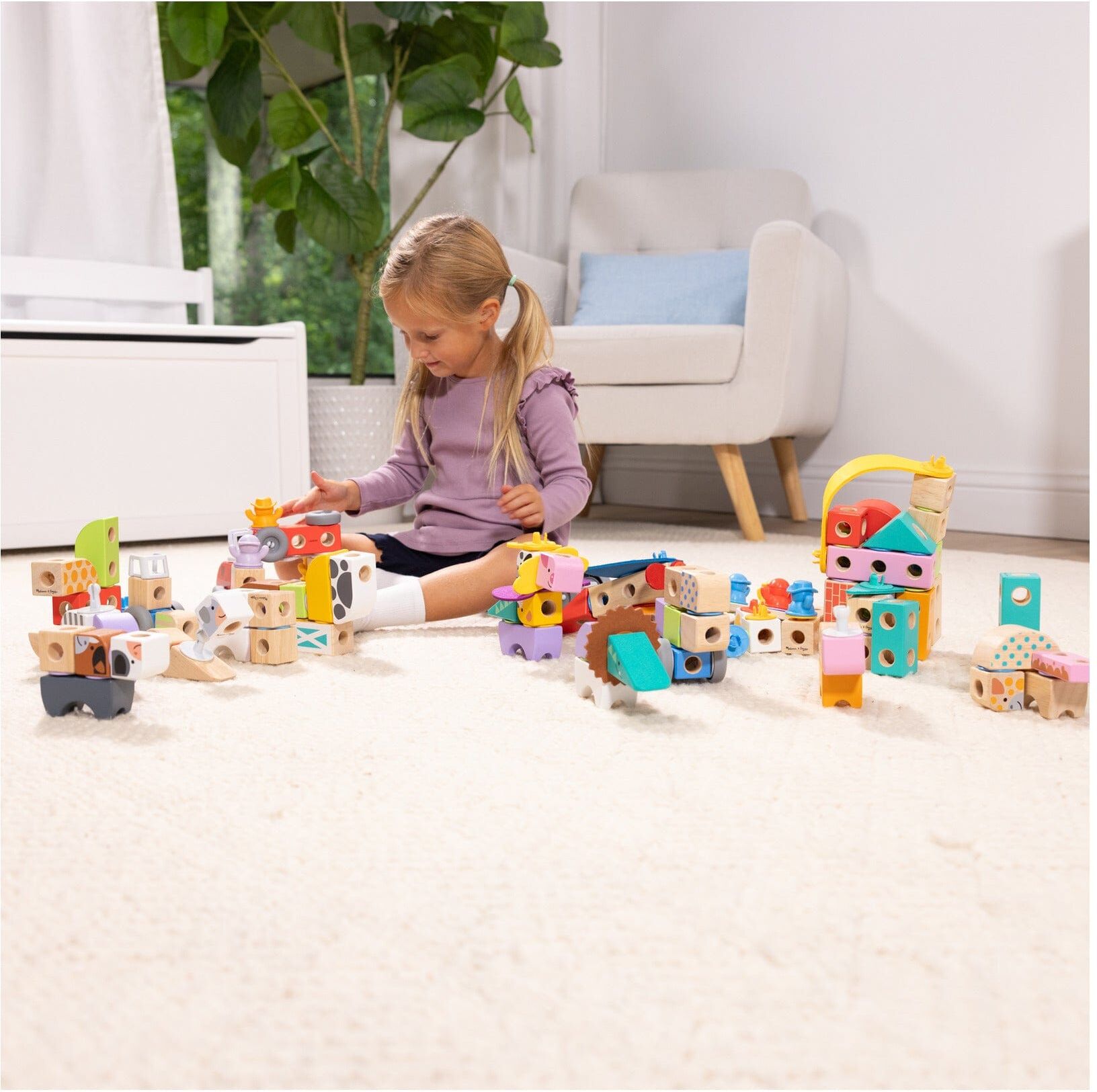 Spin Master Melissa & Doug Blockables Farm Building Set Playset for 3+ yrs