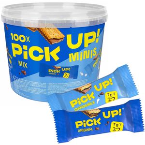 Leibniz Kekse PiCK UP! minis Mix, 2 Sorten, einzeln verpackt in Dose, 1,06 kg, 100 Stück