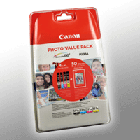4 Canon Tinten 6443B008 CLI-551XL Multipack KCMY + 50 Blatt 10x15 6443B006