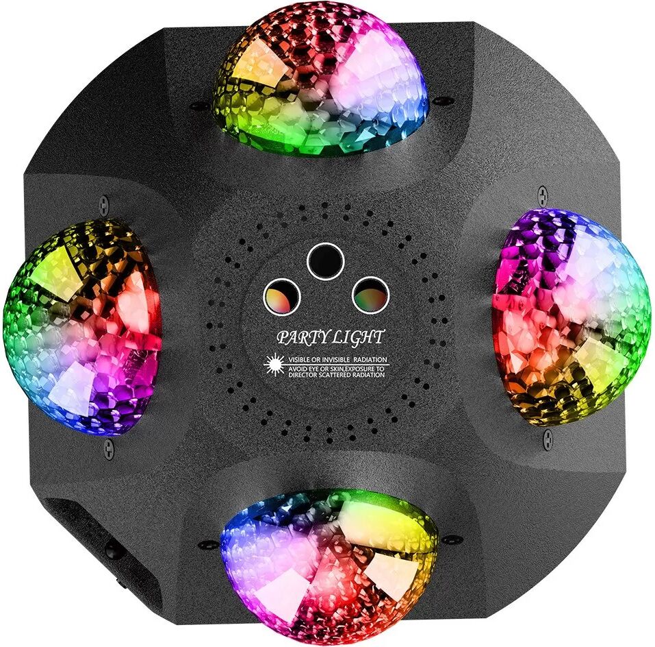 INF Stage Party Light EU-Stecker – 360° RGB/RBW DJ-Discolampe mit Type-C-Strom und Fernbedienung