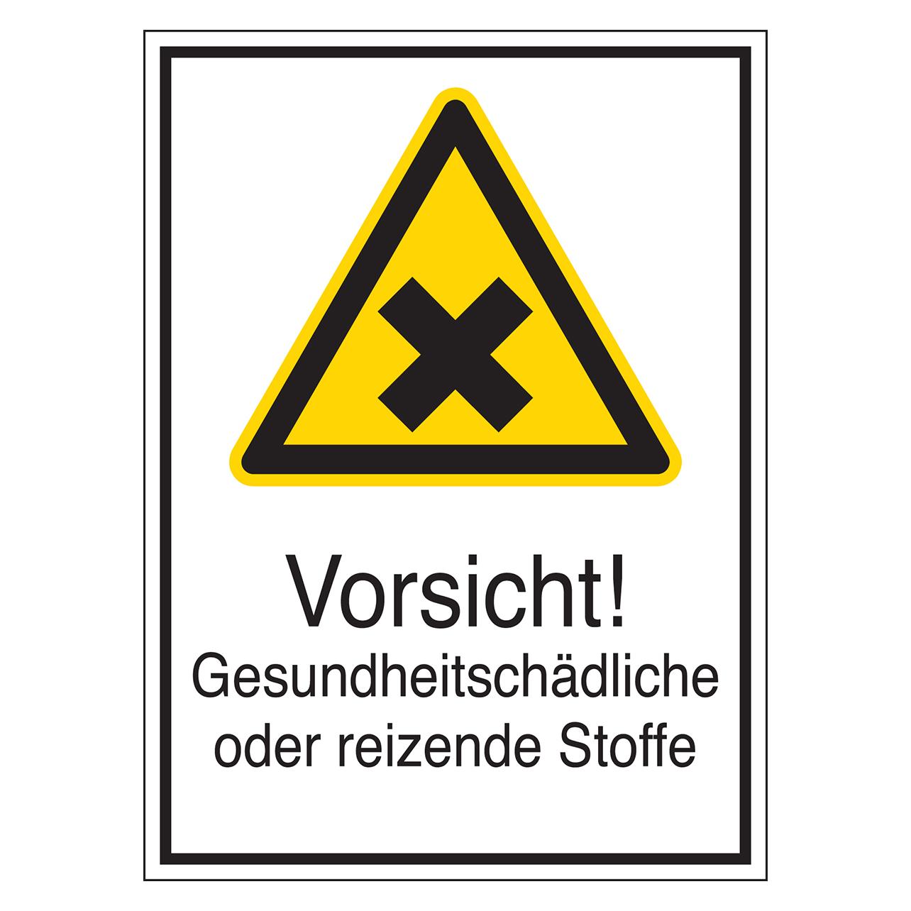 Brady STD-741-131X185-B7541, Warnschilder - Vorsicht! Gesundheitschädliche oder reizende Stoffe (801302)