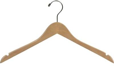 The Great American Hanger Company Wood Top Hangers with Notches