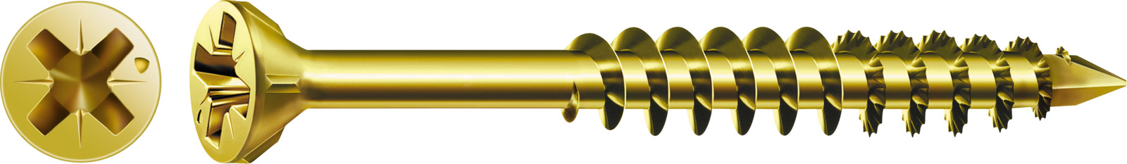 SPAX Glasleistenschraube YELLOX - Teilgewinde, Senkkopf, Kreuzschlitz, CUT-Spitze 35703503301022