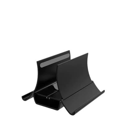 Vertical Laptop Stand With Gravity Lock Heat Dissipation Laptop Dock For Tablets And Notebooks black