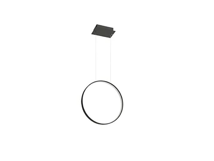 Sollux Beleuchtung Moderne Lampe für Haus Büro Runde Form Kreative Beleuchtung Dekoration Aus Stahl Pendelleuchte RIO 55 Schwarz 3000K Größe 55x16x150