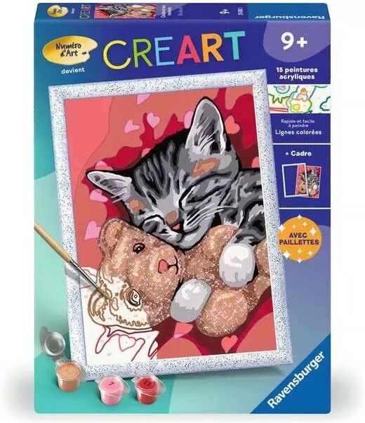 CreArt Kids 18x24cm : Chaton et son nounours - Ravensburger
