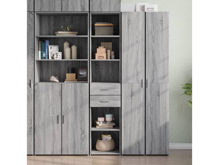 FAF-NEUF* Buffet haut - Sonoma gris - Vaisselier/Cabinet salon 40x42 5x185 cm bois d'ingénierie JUIN74635050