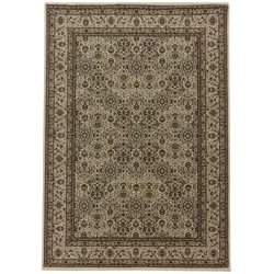 Carpetsale24 Orientteppich Beige 240x340 cm – Kurzflor Teppich im klassischen Vintage Stil für großes Wohnzimmer, Essbereich, offene Räume