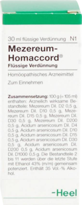 Biologische Heilmittel Heel GmbH MEZEREUM HOMACCORD Tropfen 30 ml 00675407