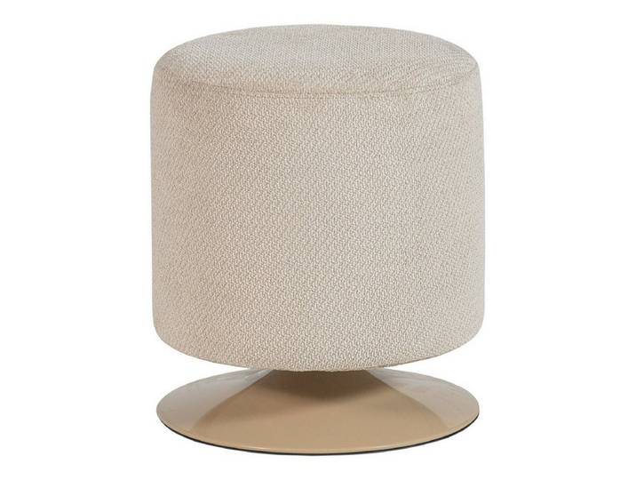 WOOOD Sitzhocker Islen - Bouclé-Stoff Beige, mit Drehfuß, Luxuriöser Bouclé-Bezug, funktionaler Drehsockel