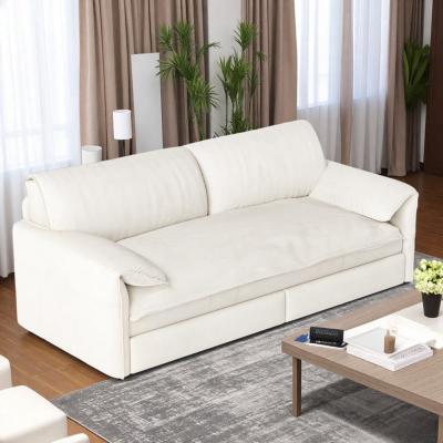 "66"" Velvet 3-in-1 Queen Pull-Out Sleeper Loveseat Sofa with Side Storage"