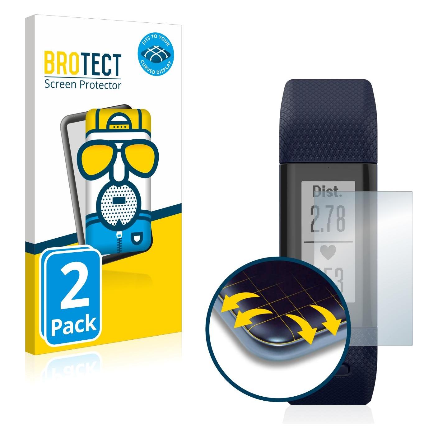 Brotect Fullscreen für Garmin Vivosmart HR+ Schutzfolie Displayschutz Folie Matt Entspiegelungsfolie (5632056)