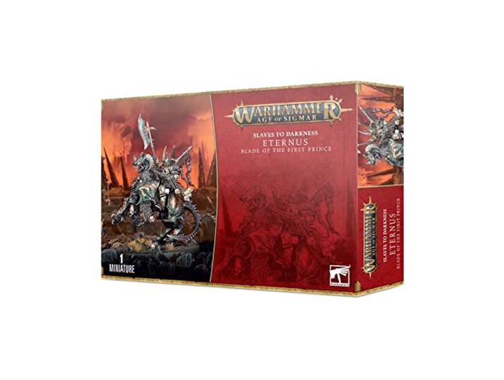 Warhammer Age of Sigmar Spelworkshop - Warhammer - Age of Sigmar - Slaves to Darkness: Eternus Blade Of The First Prince/Chaos Lord op Daemonic Mount, zwart