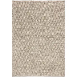 TEPPICH aus Wolle handgewebt MEDWAY in Beige, einfarbig, 80 x 150 cm