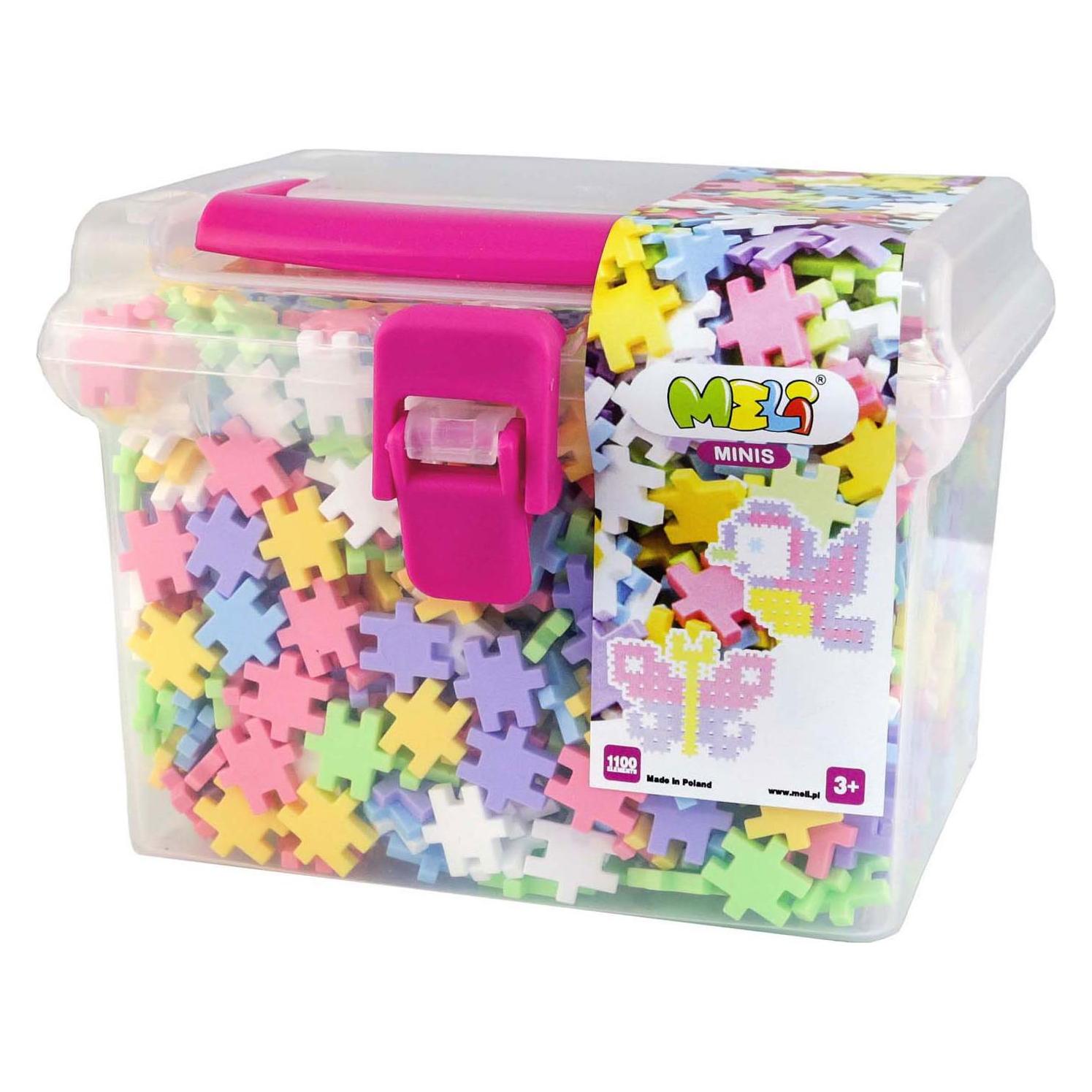 Meli Minis Pastell-Bausteine Reisebox, 1100 Stück. (62806682)