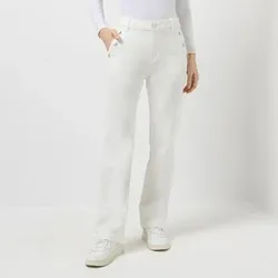 KILIAN KERNER SENSES Jeans, lange Form dekorative Knöpfe Gürtelschlaufen gerades Bein