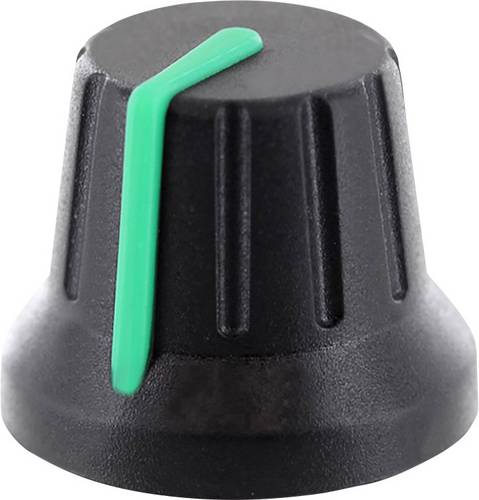 TRU COMPONENTS RK49009GN Drehknopf mit Knopfmarkierung Schwarz (Ø x H) 18.8mm x 15.24mm