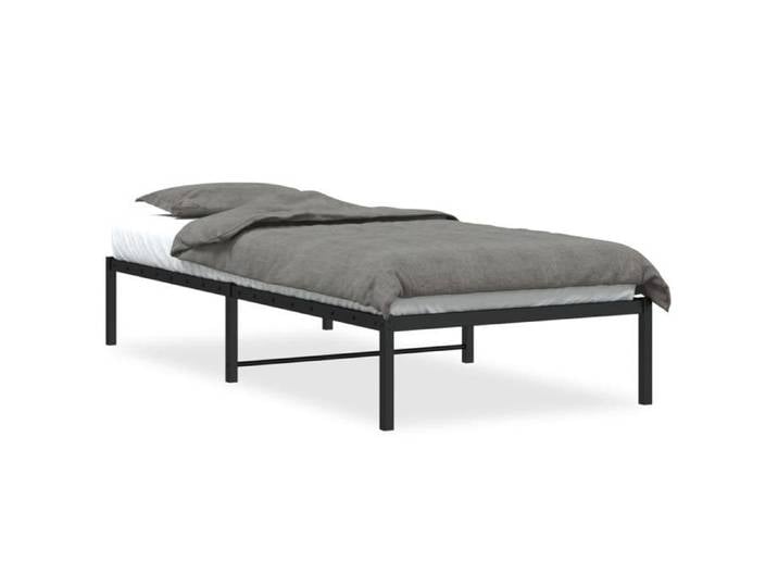 Cadre de lit 1 personne - métal Noir - 90x200 cm - LL245883
