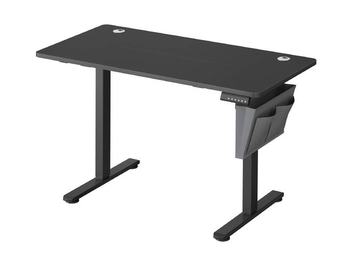 Stehtisch SONGMICS, schwarz, B:120cm T:60cm, Tische, Stehtisch, Material: Pressspan, Stahl