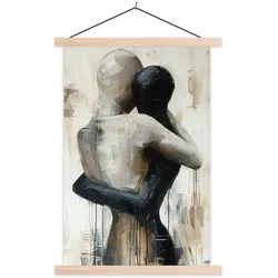 POSTER Abstrakt - Liebe - Schwarz und weiß - Modern 40x60 cm