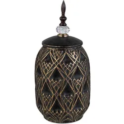 VASE aus Keramik, braun, 17x36cm