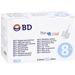 BD THIN Wall Pen-Nadeln 0,25 31 Gx8 mm 100 St