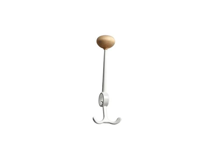 Essem Design Oskar haak wit, berkenknop