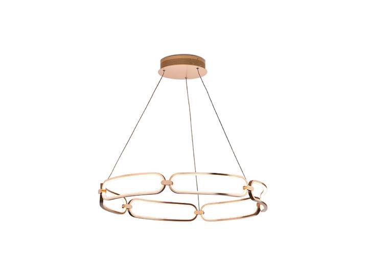 Dimmbare LED Design Hängelampe „Colette“ Ø 80 cm, Roségold Roségold-Finish Schuller