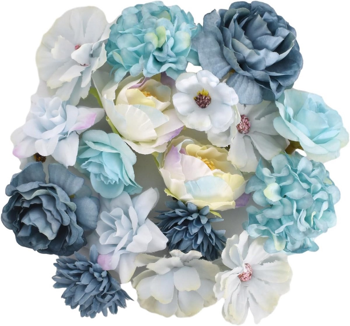 Mini Kunstbloemen voor Decoratie, 20 Stuks, Kleine Bloemhoofden voor Knutselen en Feestdecoratie