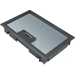 Hager KDE04089005 Klappdeckel E04 147x247mm für 8mm Bodenbelag aus Polyamid tiefschwarz
