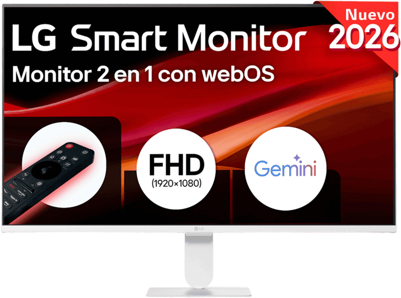 Monitor - LG 32U501SB-W, 32 " Full-HD, 120 Hz, 5 ms, Altavoces integrados, Blanco