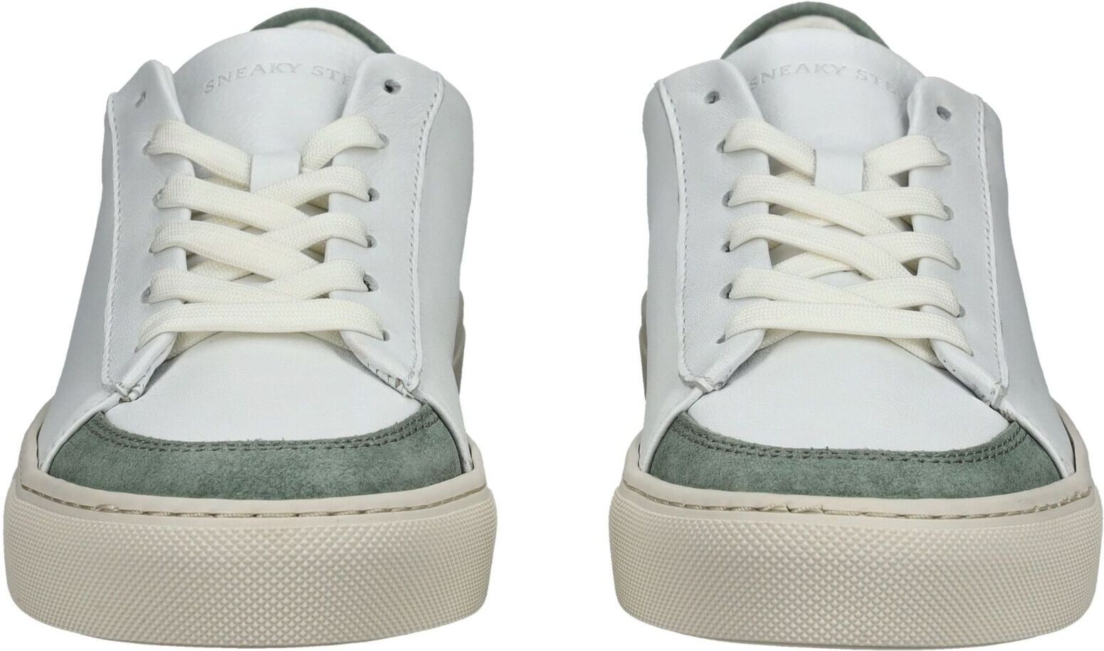 Sneaker SNEAKY STEVE "Sneaky Steve Sneaker Leder", Damen, Gr. 43, Leder, bunt (weiß, grün), Schuhe Sneaker