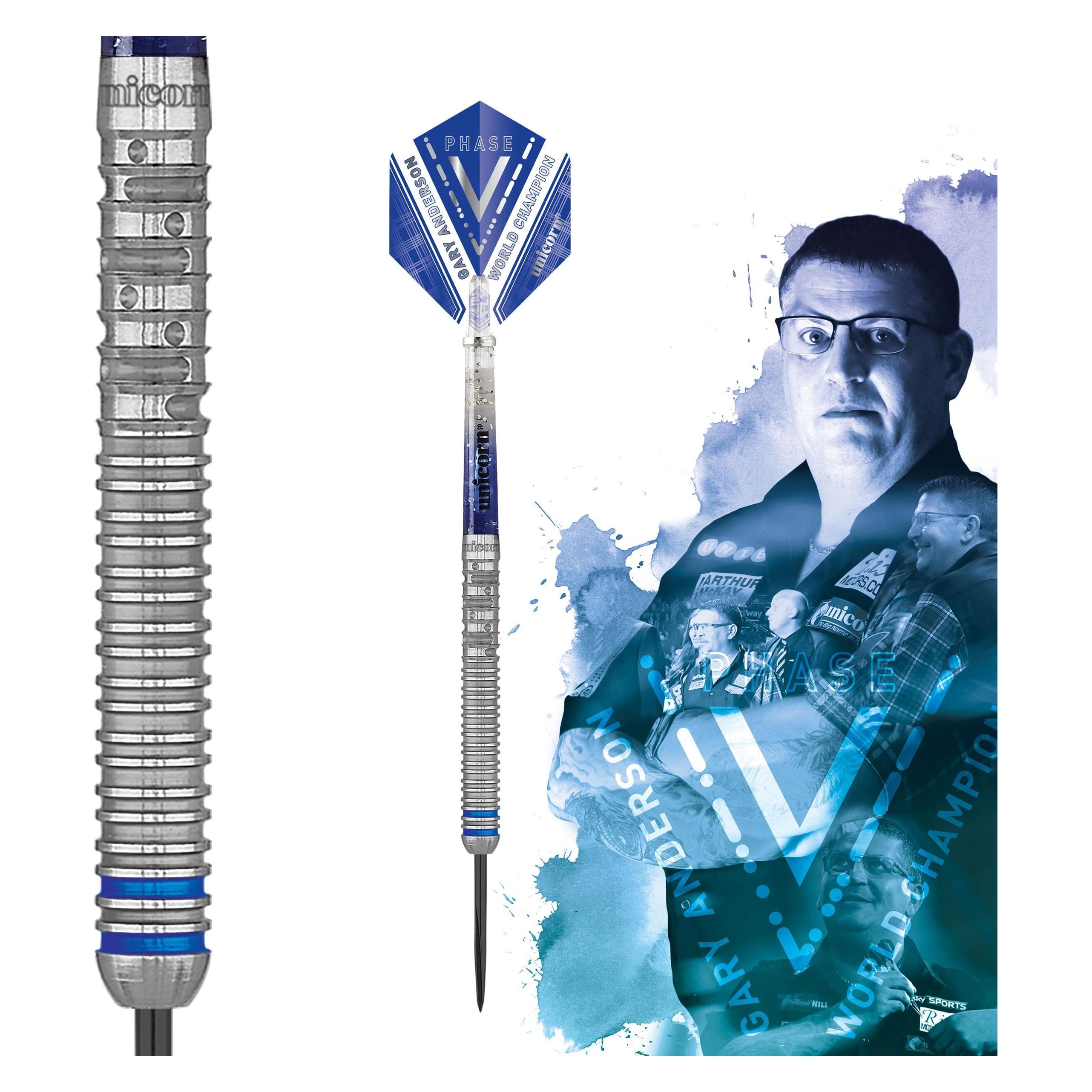 Unicorn Phase 5 World Champion Gary Anderson Steel Dart Presentation Box (22 g) (B099KJTDKJ)
