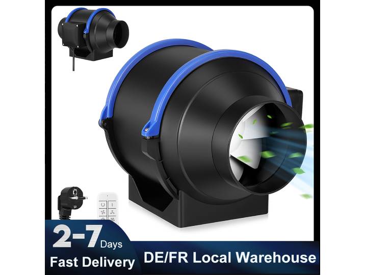 100mm tuyau ventilateur d'échappement 4 vitesses conduit en ligne ventilateur extracteur à faible bruit ventilateur d'air salle de bains toilette mur ventilateur conduit ventilateur 220V
