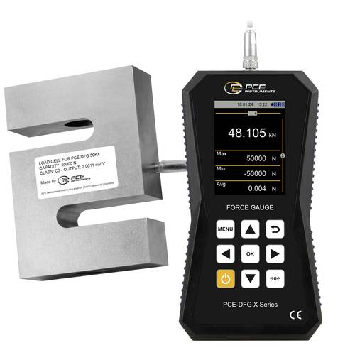 PCE Instruments PCE-DFG 50K X Kraftmessgerät 0 - 50000 N Werksstandard (ohne Zertifikat)