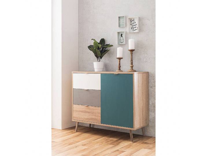 Kommode II 103 x 87 x 40cm Braun/Multicolor