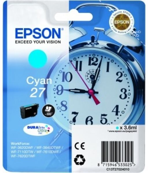 Epson 27 (C13T27024012) - Cyan - Cartouche d'encre Cyan
