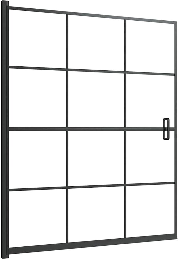 vidaXL Cabine de douche ESG 116x140 cm Noir