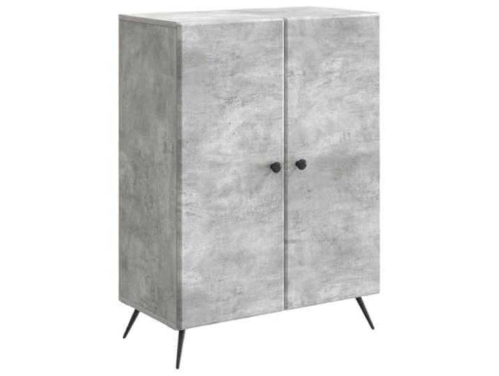 TEKGHUT Sideboard Betongrau 66 x 34,5 x 90 cm Holzwerkstoff Modernes Design, geräumige Fächer, Regale, Servierfläche, Ausstellungsfläche, einfache Montage, pflegeleicht