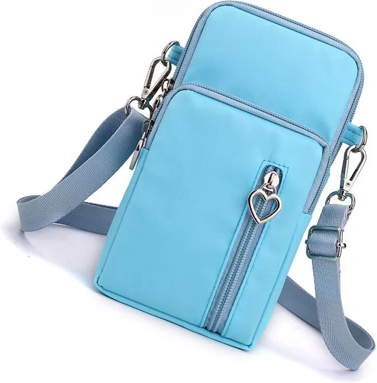 INF Grande Pochette pour Téléphone : Étui de Transport en Nylon et Polyester, Multiples Couleurs Bleu