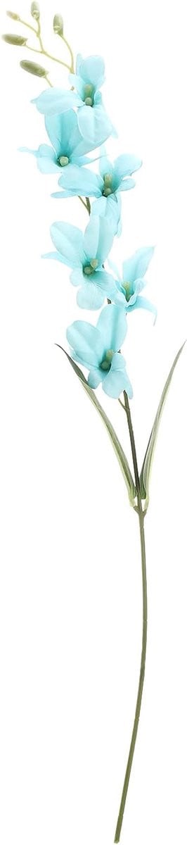 Blauwe zijden orchidee kunstbloem voor woondecoratie